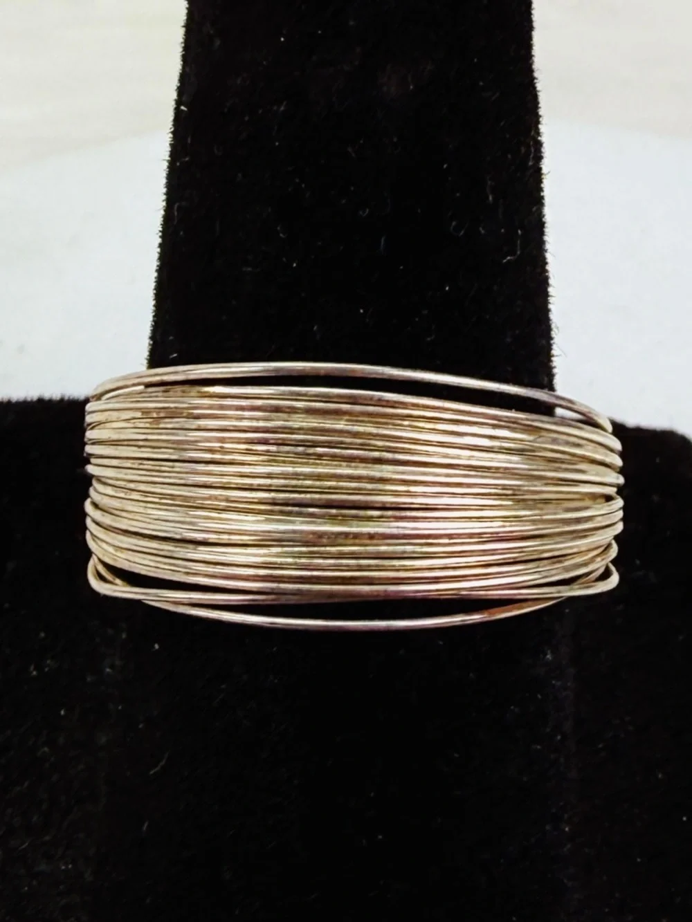Vintage Multi-Wire Stack Silvertone sz 6 1/2 Women's Ring